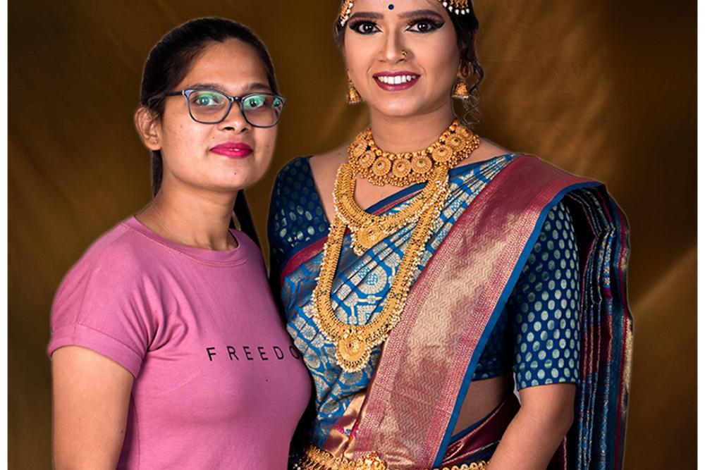 Treat your makeup like jewelry for the face. Play with colors, shapes, structure—it can transform you. South bridal Make-up was done by Tejal mishra  a student of ISAS.. 